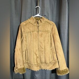 NWOT | L | Calvin Klein Jeans Faux Fur Zip Jacket with Pockets